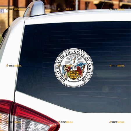 Arkansas State Seal AR USA Sticker Decal Vinyl - 4 Pack Reflective 2" 3" 4" 6" - For Car Boat Laptop Cup