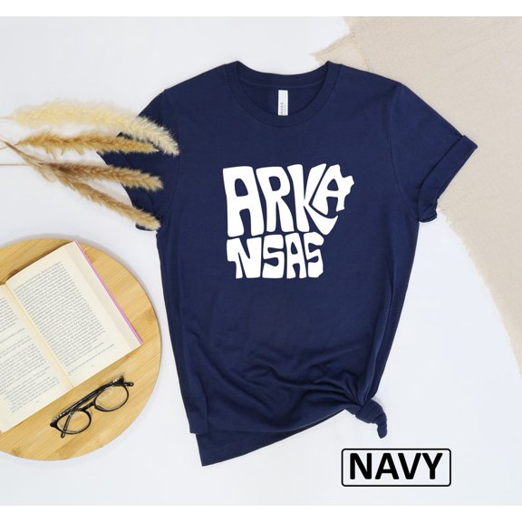 Arkansas State Tshirt, Arkansas Lettered Map Shirt, Arkansas Map T-Shirt, Arkansas Map Gift Tee, Usa States Lettered Map T-Shirt