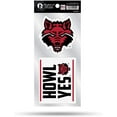 thumbnail image 1 of Arkansas State University Red Wolves 2-Piece Double Up Die Cut Sticker Decal Sheet, 4x8 Inch, 1 of 1