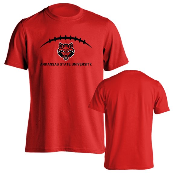 Arkansas State University Red Wolves Football Laces Out Logo T-Shirt