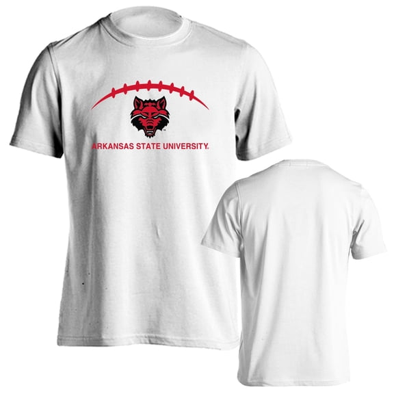 Arkansas State University Red Wolves Football Laces Out Logo T-Shirt
