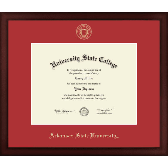 Arkansas State University at Jonesboro Diploma Frame, Document Size 11" x 8.5"