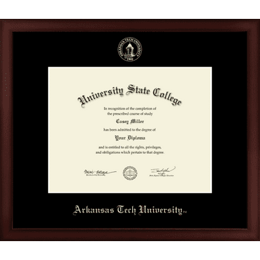 Arkansas Tech University Diploma Frame, Document Size 11" x 8.5"