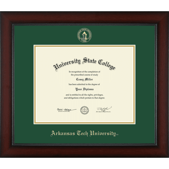 Arkansas Tech University Diploma Frame, Document Size 11" x 8.5"