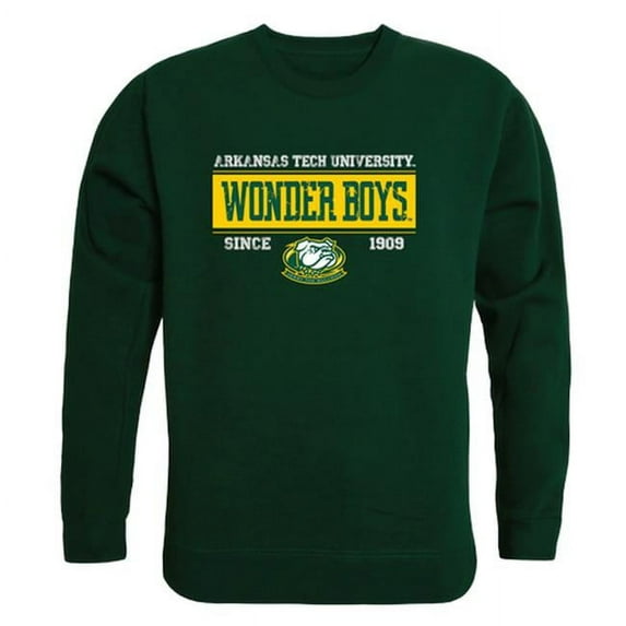 Arkansas Tech University Wonder Boys Established Crewneck Sweatshirt, Forest Green - Extra Large