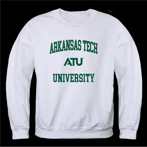 Arkansas Tech University Wonder Boys Seal Crewneck Sweatshirt, White - Large