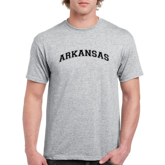 Arkansas Text Men T-Shirt, Male Medium
