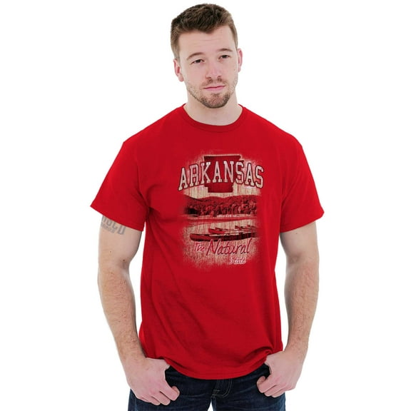 Arkansas The Natural State Canoeing Men's Graphic T Shirt Tees Brisco Brands M