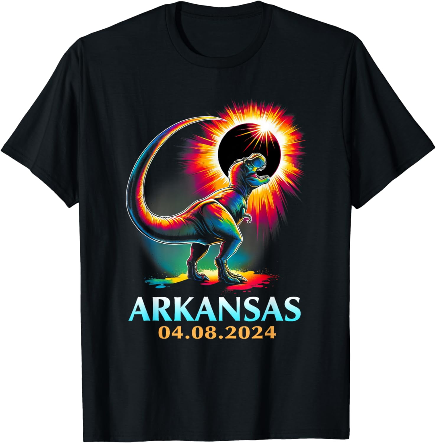 Arkansas Totality Total Solar Eclipse T Rex Dinosaur T Shirt Walmart Com