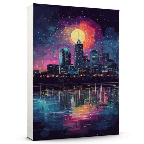 Arkansas Travel Canvas Prints, United States Starry Night Travel decor, Arkansas Map Poster, United States Travel Decor Artwork - 98AZ56