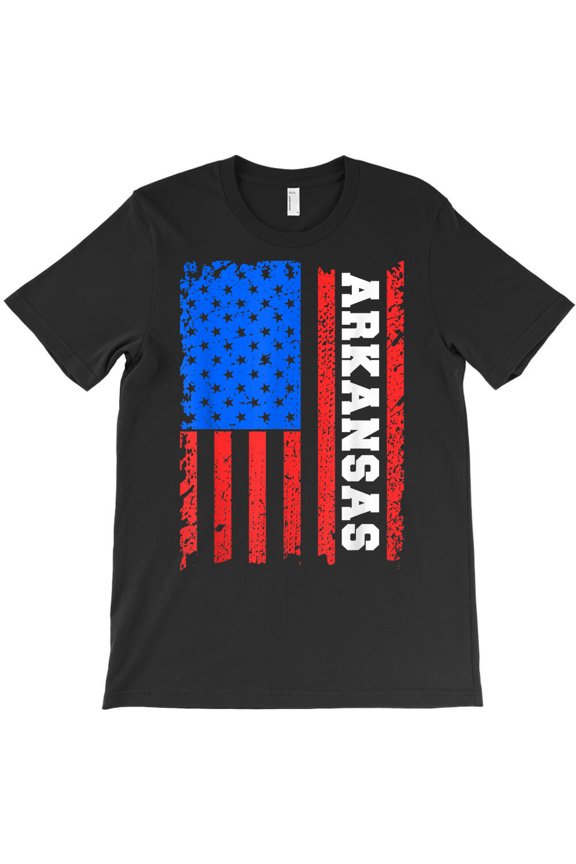 Arkansas USA Flag, Patriotic State Pride American Heritage Graphic Design G1344 Unisex T-Shirt, Up to Size 5XL