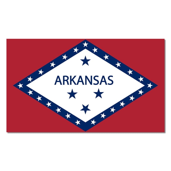 Arkansas - United State of America State Flag Vinyl Decal Sticker Car Window Bumper 5 X 3 Inches