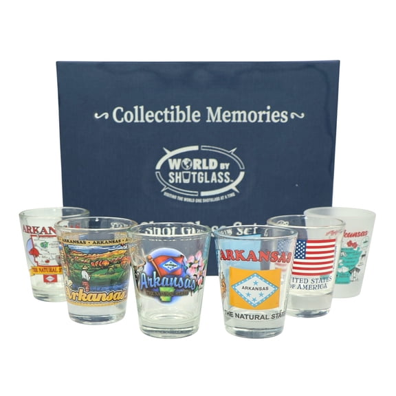Arkansas United States USA Souvenir Boxed Shot Glass Set (Set of 6)