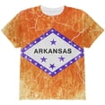 thumbnail image 1 of Arkansas Vintage Distressed State Flag All Over Youth T Shirt Multi YLG, 1 of 2