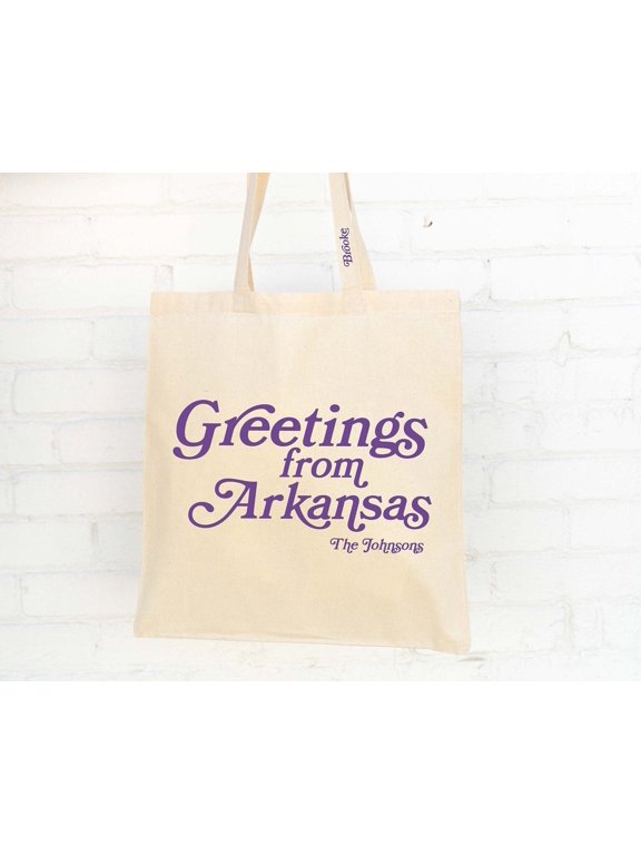 Arkansas Wedding Tote Custom Wedding Tote Bag Wedding Favor Arkansas Wedding Tote Bag Gree