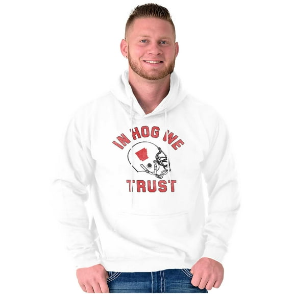 Arkansas in Hog We Trust Funny AR Hoodie Sweatshirt Women Men Brisco Brands X