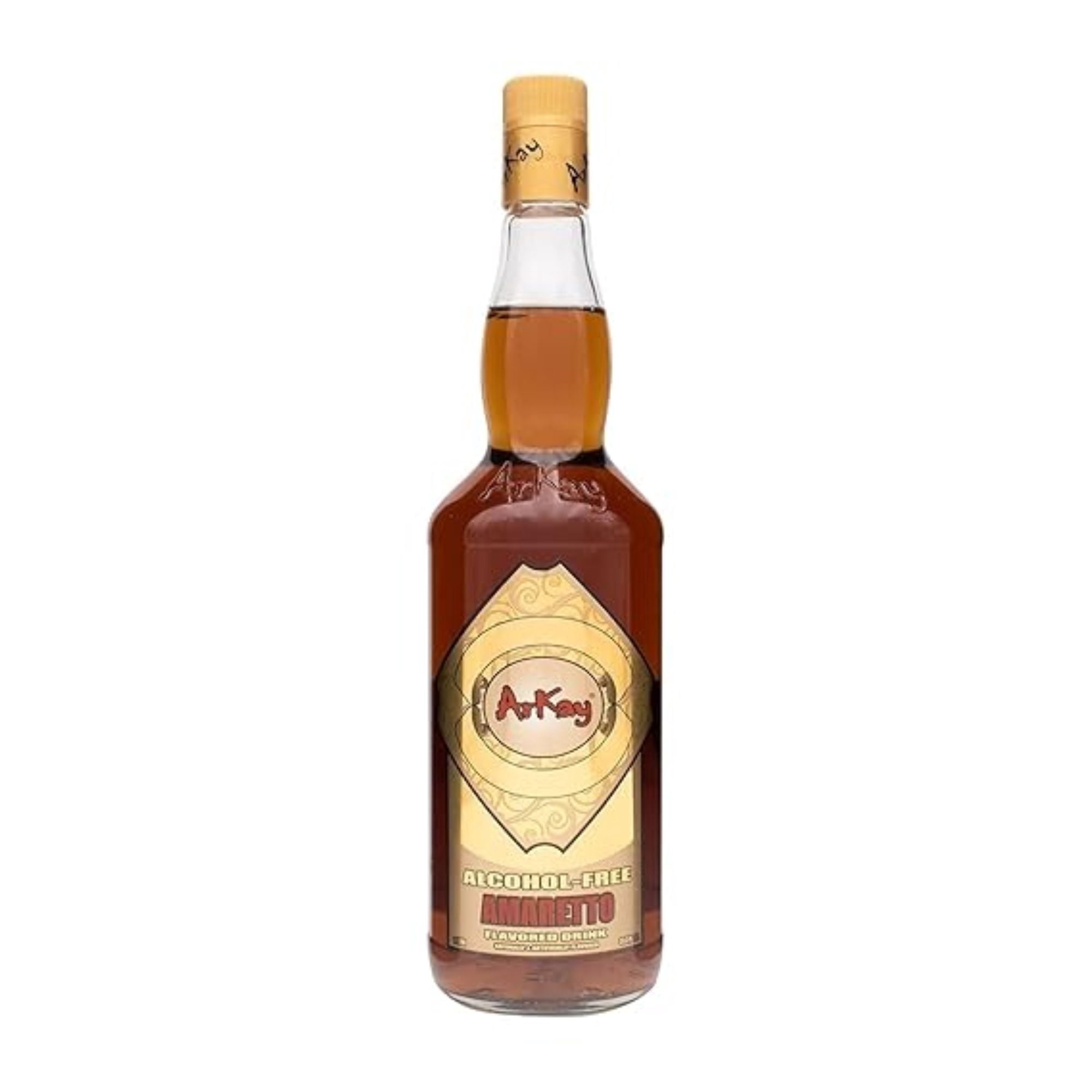 ArKay - Non-Alcoholic Amaretto - Premium Alcohol-Free Drink - 33.3 Fl Oz (1L) | Zero Calories, Sugar, Fat & Carbs - 100% Natural, Halal - Perfect for Mocktails
