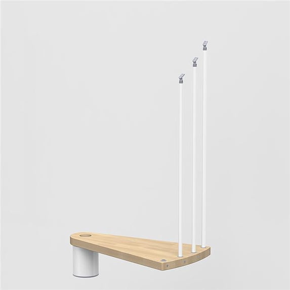 Arke K07102 55 in. Phoenix Additional Riser, White
