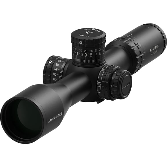 Arken Optics 4-16x50mm 34mm Tube Rifle Scope, First Focal Plane, Illuminated Variable Hunter Reticle, MOA, Black