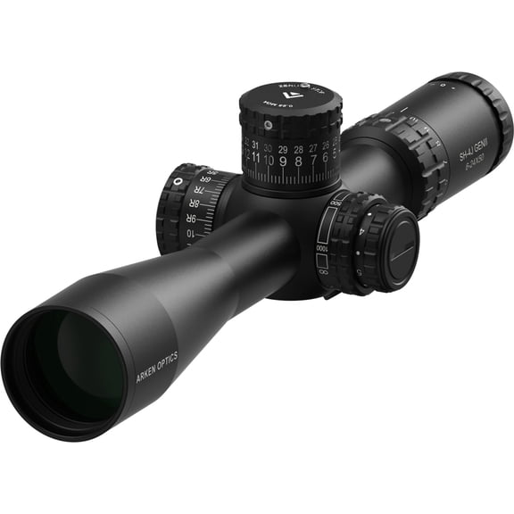 Arken Optics 6-24X50 34mm Tube First Focal Plane Rifle Scope, MRAD, VHR