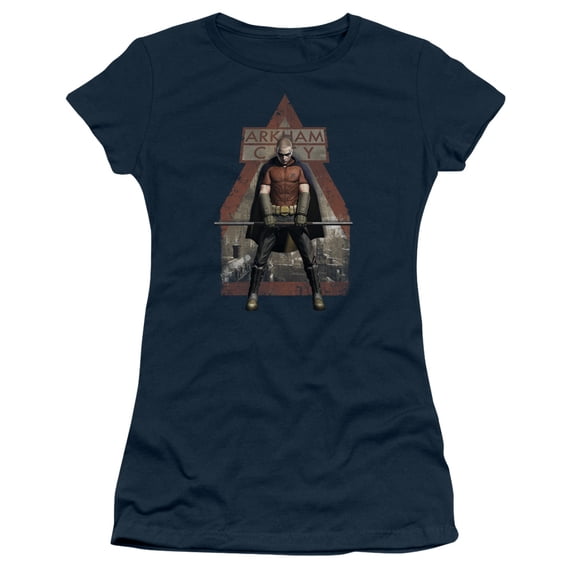 Arkham City - Arkham Robin - Juniors Teen Girls Cap Sleeve Shirt - Small