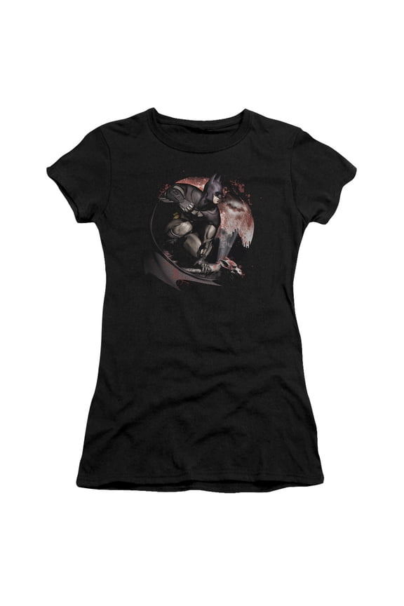 Batman Arkham City Blood Moon S/S Junior Women's T-Shirt Sheer Black