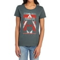 thumbnail image 1 of Arkham City Obey Order Poster Women's T Shirt, Charcoal, Small, 1 of 6