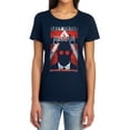 thumbnail image 1 of Arkham City Obey Order Poster Women's T Shirt, Navy, Large, 1 of 6