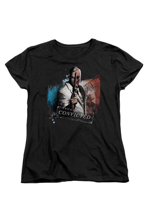 Arkham City - Two Face - Women's Short Sleeve Shirt - Large