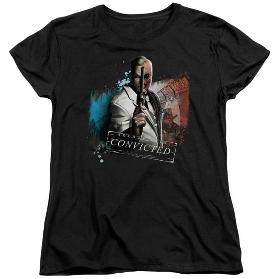 Arkham City - Two Face - Women's Short Sleeve Shirt - Large