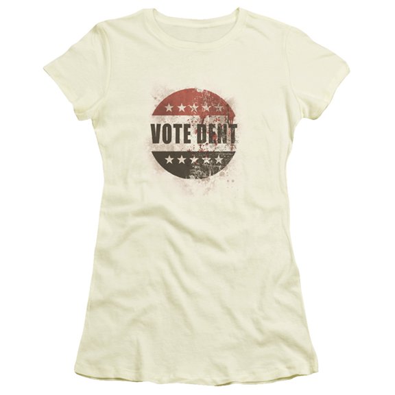 Batman Arkham City Vote Dent S/S Junior Women's T-Shirt Sheer Cream