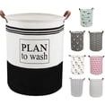 thumbnail image 1 of Arkham Horror Round Waterproof Laundry Hampers, Black Words, 1 of 7