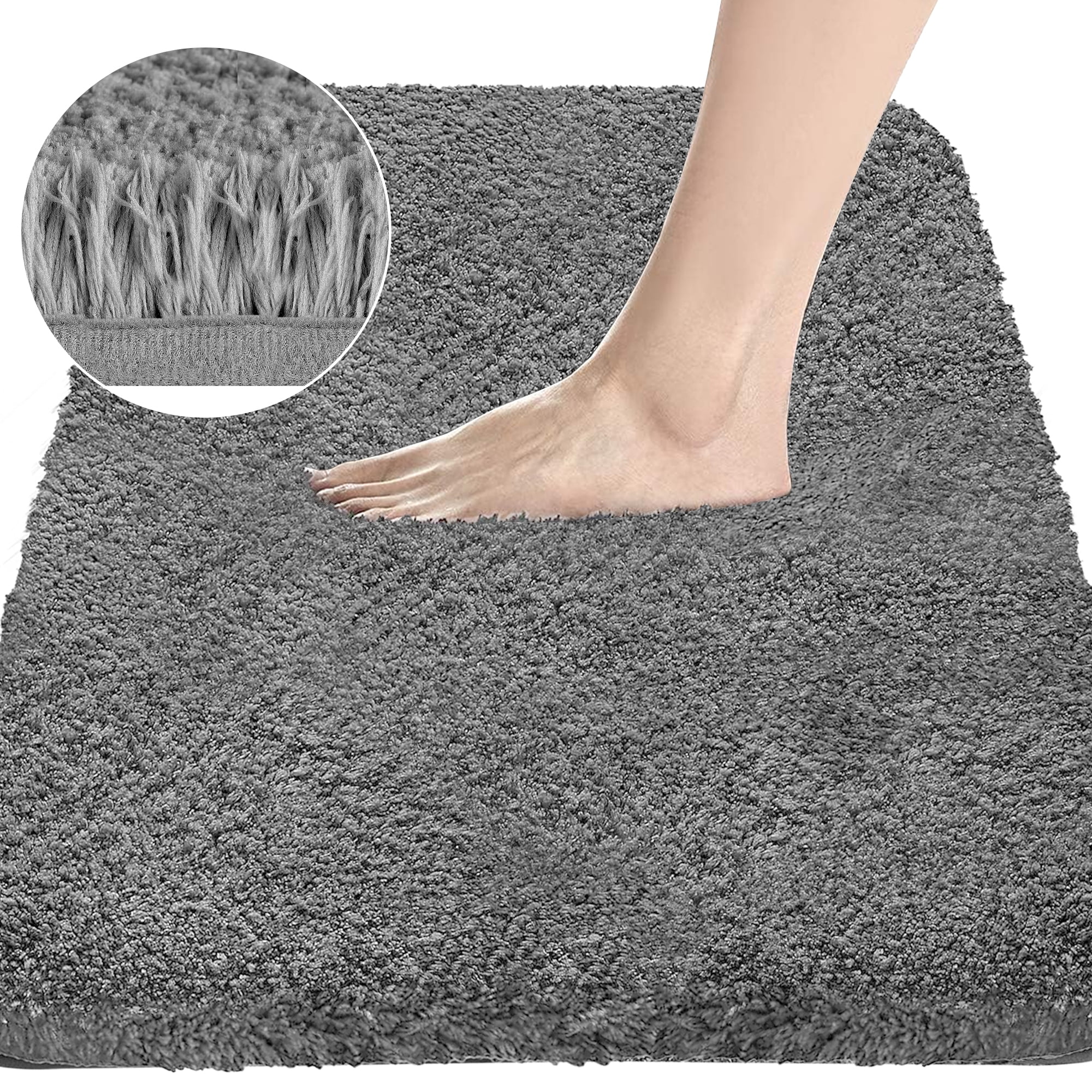 Arkhamr Large Bathroom Rugs, 24"×60" Absorbent Shaggy Shower Mat ...