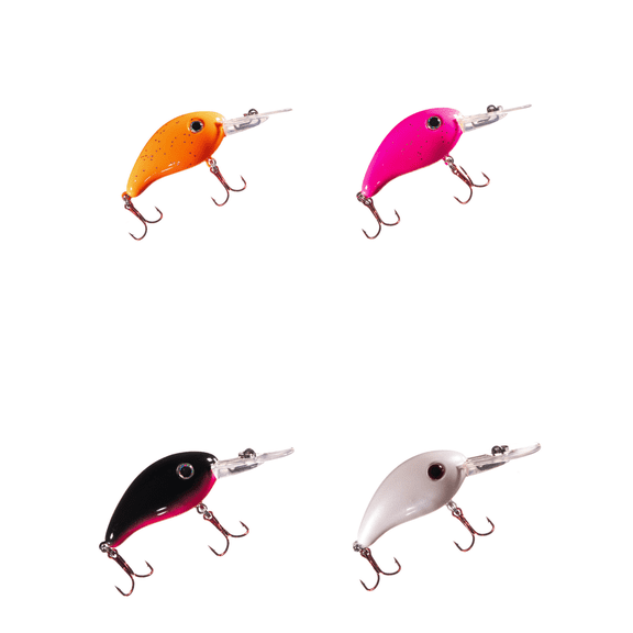 Arkie 350 Series 3 Inch Crankbaits Fishing Lures for Crappie, Walleye, Bass, 4 Pack