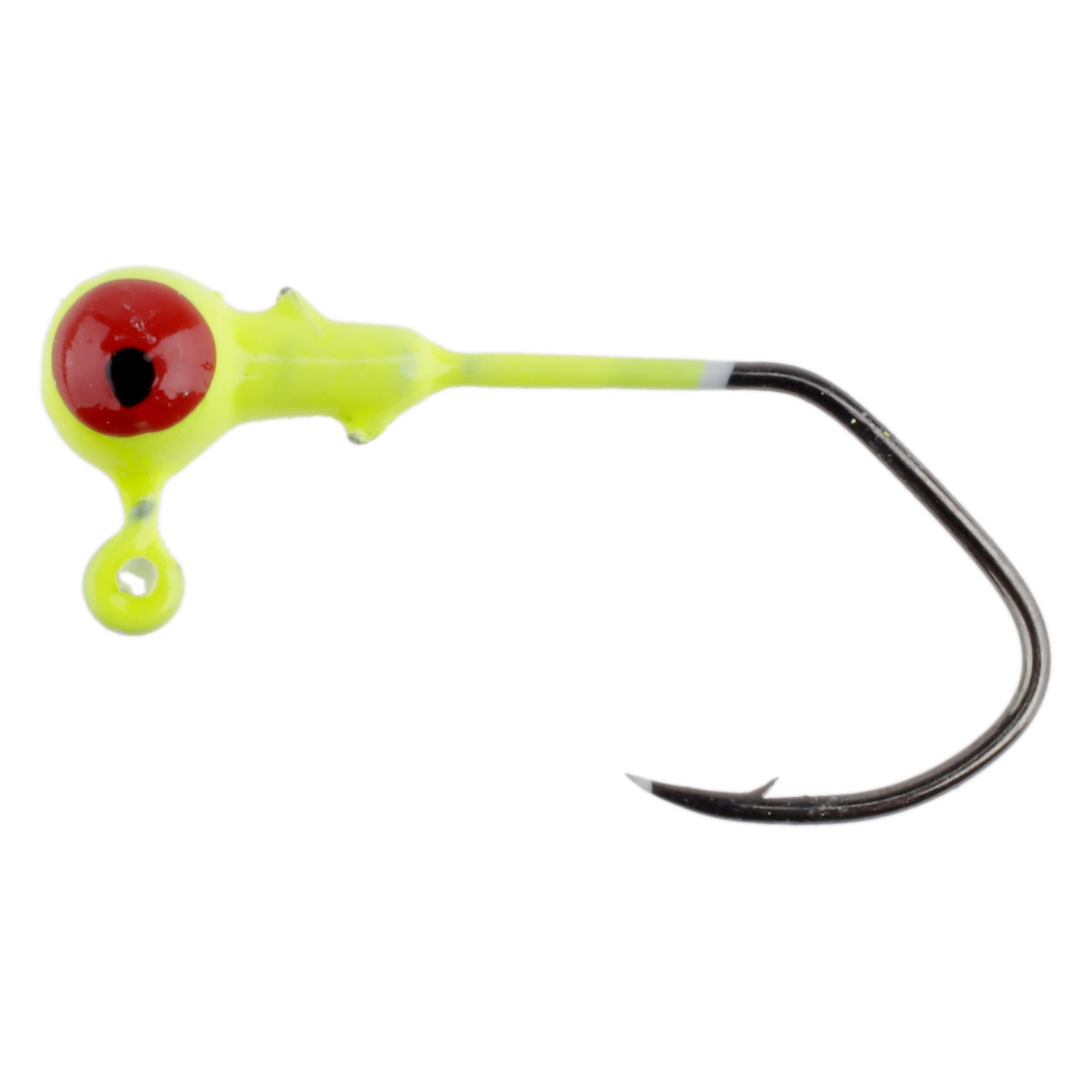 Arkie Lure Pro Model Jig Heads with Sickle Hook, Chartreuse, 1/32
