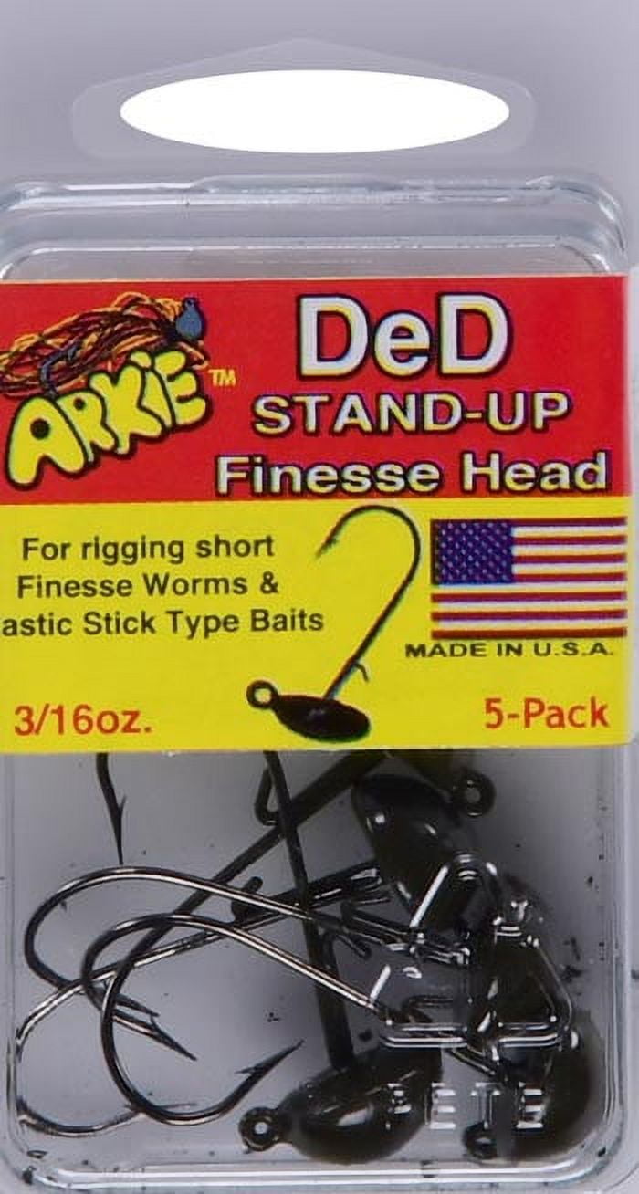 Arkie Lures DeD Stand-Up Finesse Jig Head, Color Green Pumpkin, Size 3/16 oz. - Walmart.com