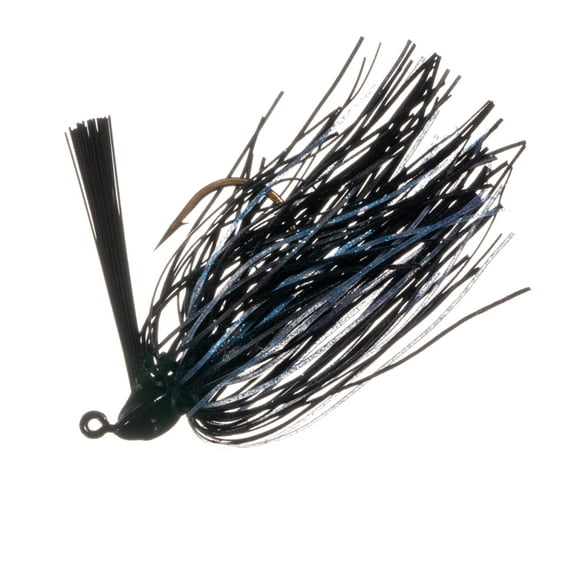Arkie Lures Rattle Band Bass Jig, 1/4 oz., Black/Blue, RBJ-14-2