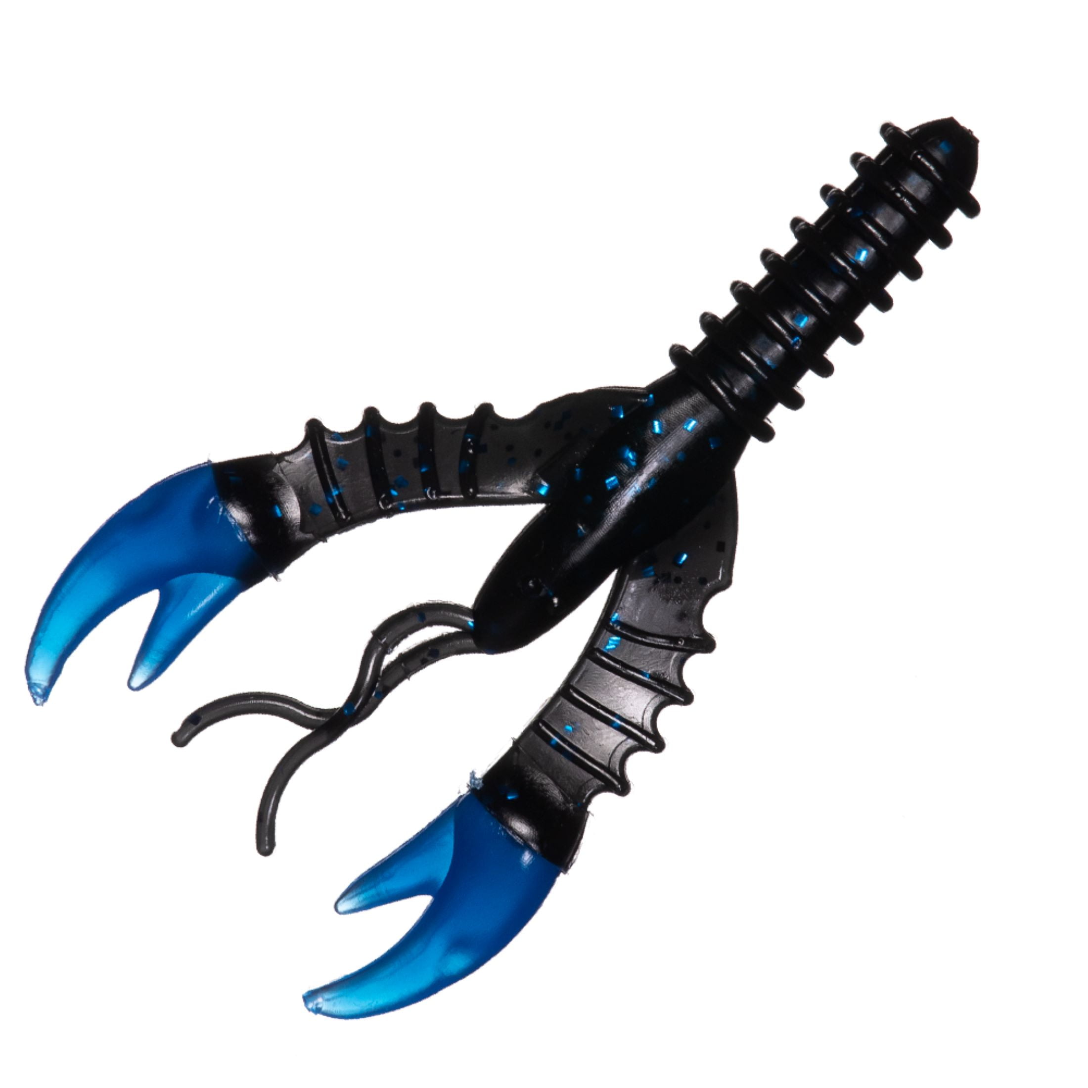 Arkie Crawfish Jig Trailer, Blue & Black, 5 Pack