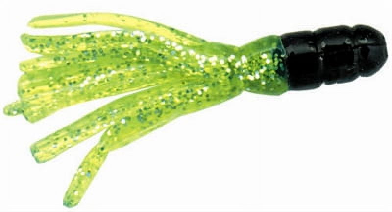 Arkie Lures Solid Body Fishing Tube, Color Black/Chartreuse