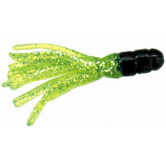 Arkie Lures Solid Body Fishing Tube, Color Black/Chartreuse