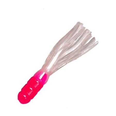 Arkie Lures Solid Body Fishing Tube, Color Pink/Pearl