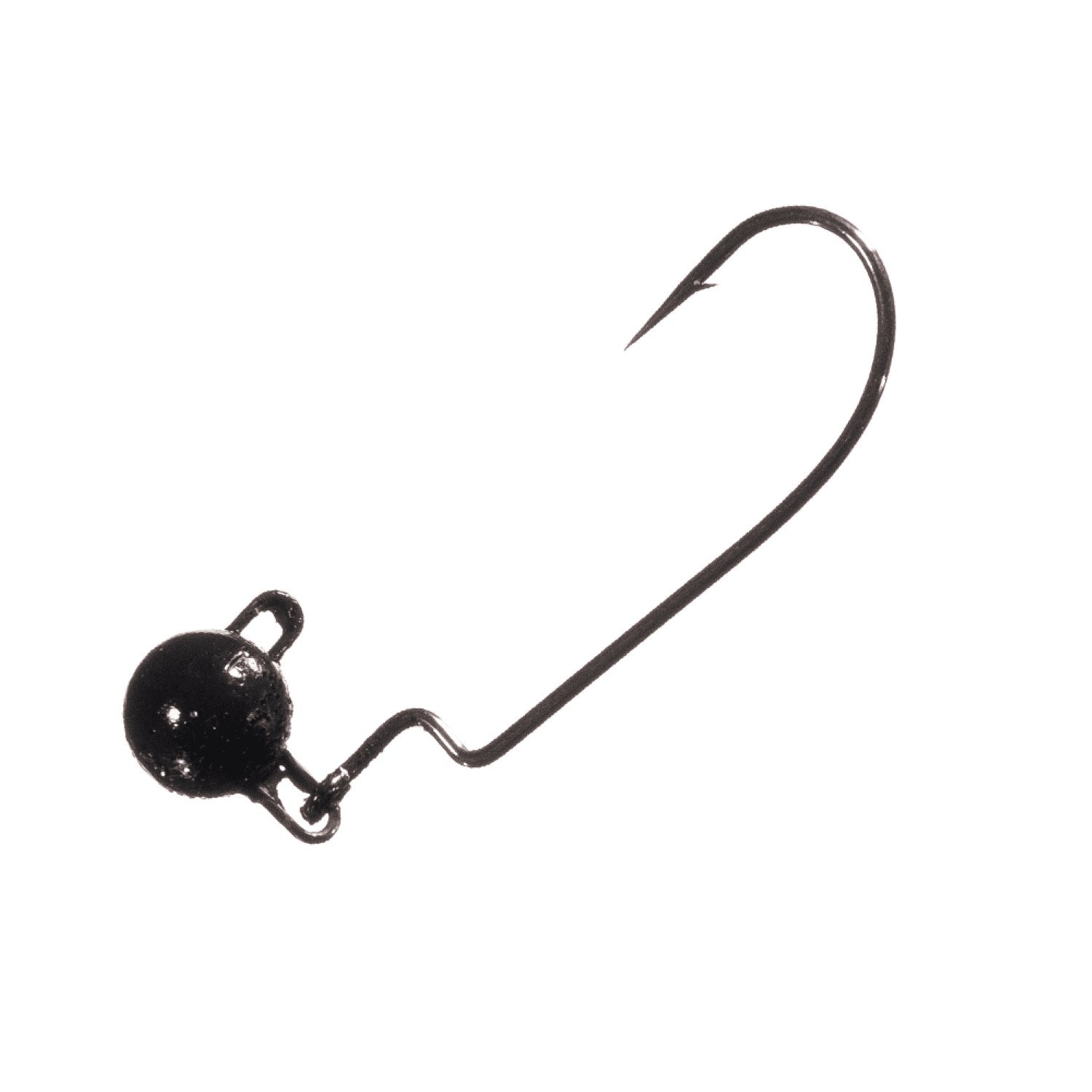 Arkie Lures U-Head Finesse Worm Fishing Lure, Black Size 1/4 oz.