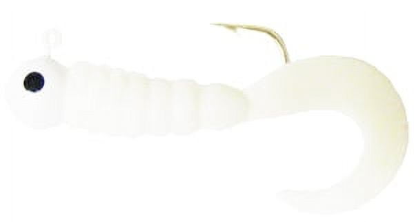 Arkie Rigged Twirl Tails, White, 1/16 Oz., 7 Count