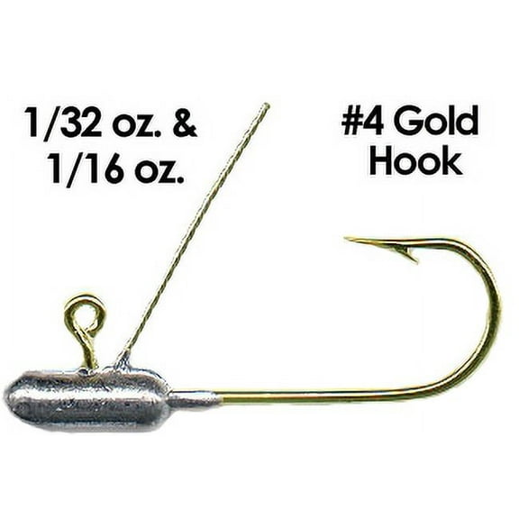 Arkie Tube Insert Weedless Heads, Bronze, 1/32 Oz., 5 Count