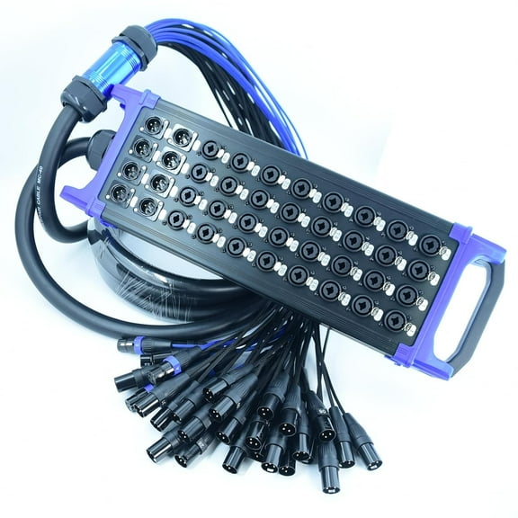 Arklove 32 Send Female 8 Return Male 40-Channel Low Profil XLR 1/4" TRS Send Sub Combo Splitter Snake Cable
