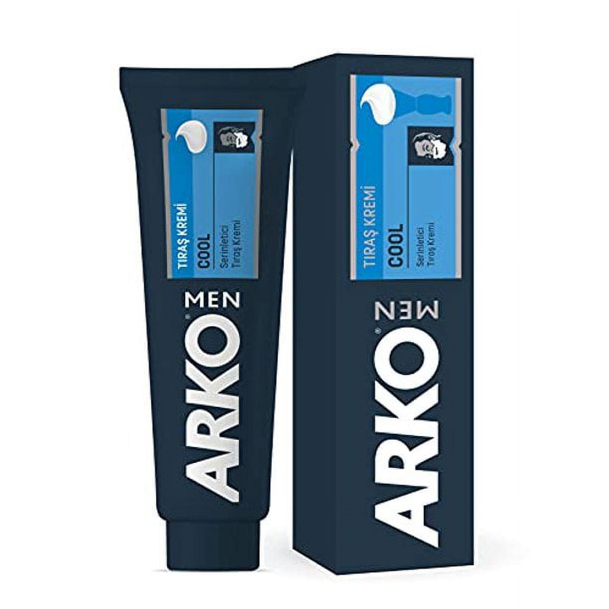 Arko Shaving Cream Soap tube, Cool, Blue 6 OZ / 100 Grams
