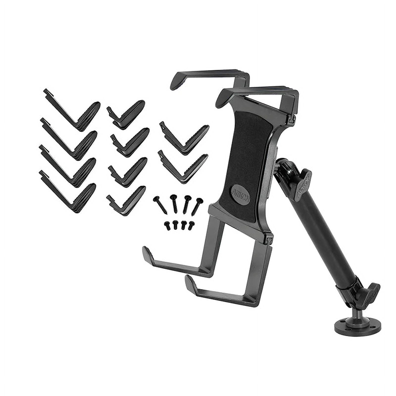 Adjustable Black Aluminum Mobile Printer Car Mount with Drill Base
