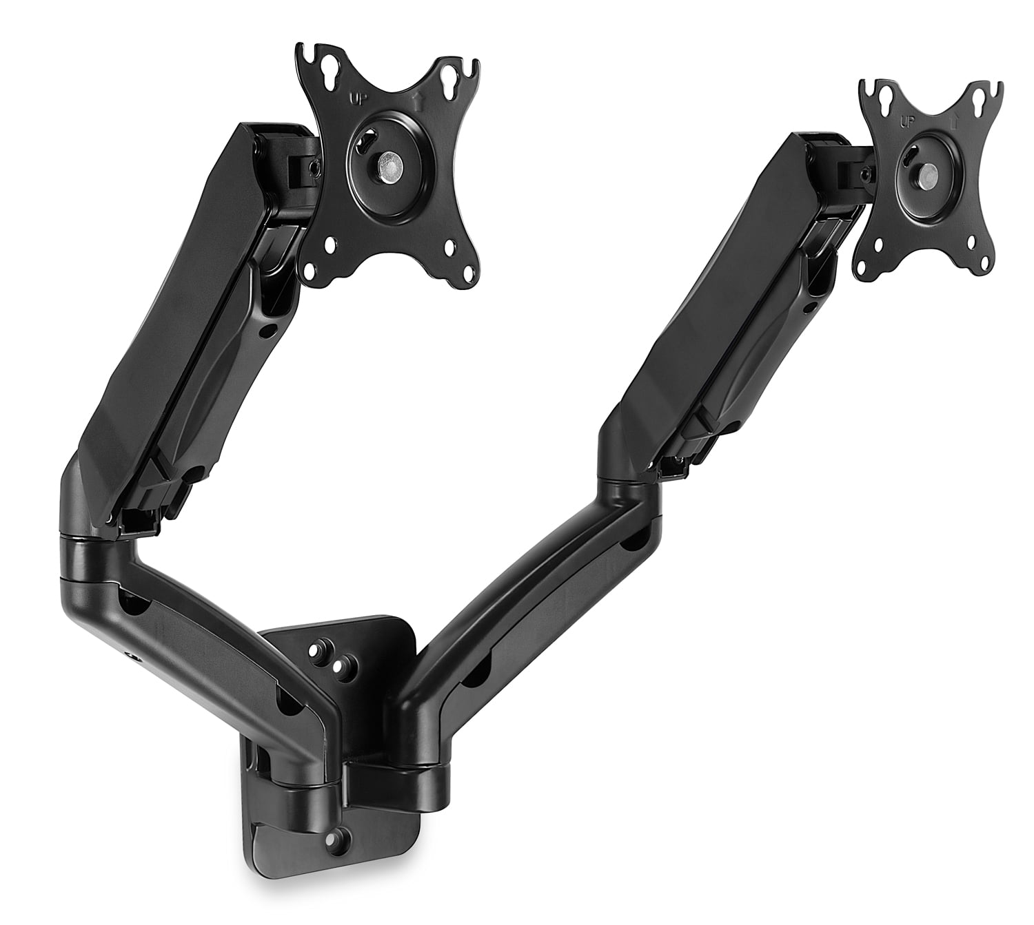 Black Dual Monitor Wall Mount with VESA Adapter Plate