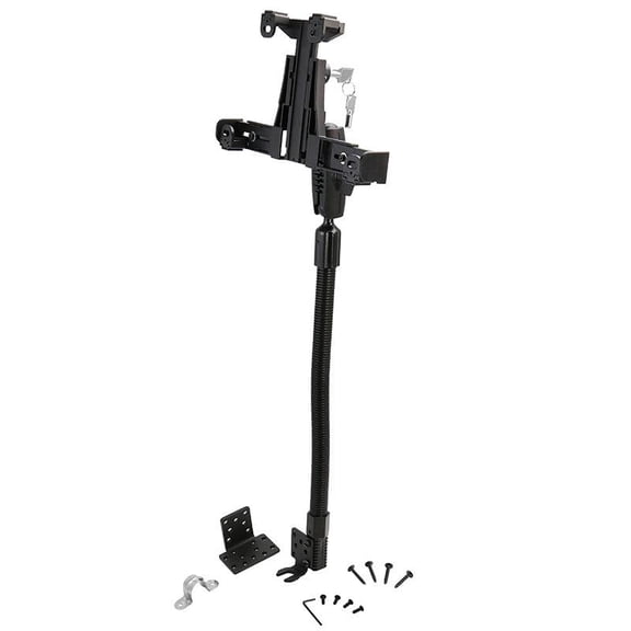 LockVise Locking Seat Rail Tablet Mount with 18" Gooseneck