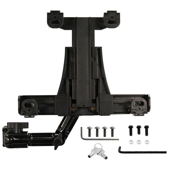 LockVise Locking Car Headrest Tablet Mount with Multi-Angle 8" Arm